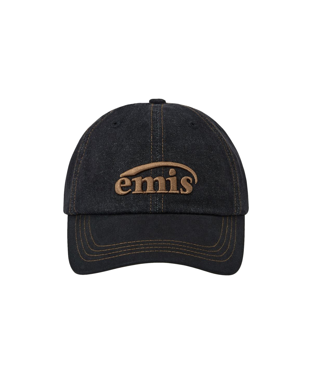 WASHED DENIM BALL CAP-GRAY/BLACK