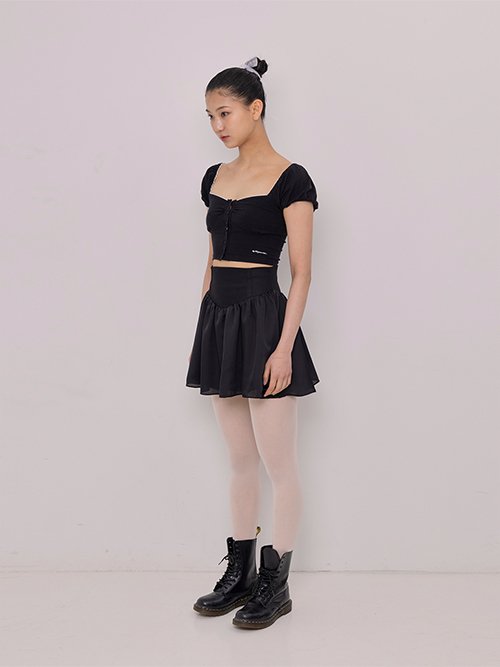 Lace Square T-Shirt (Black)
