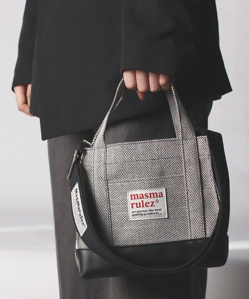 Mini Bag Herringbone _ Black