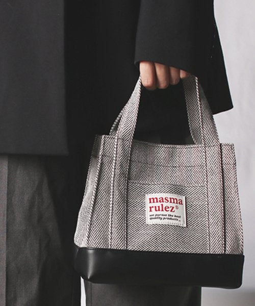 Mini Bag Herringbone _ Black