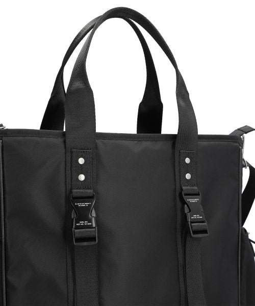 optimal nylon 2way tote bag / black