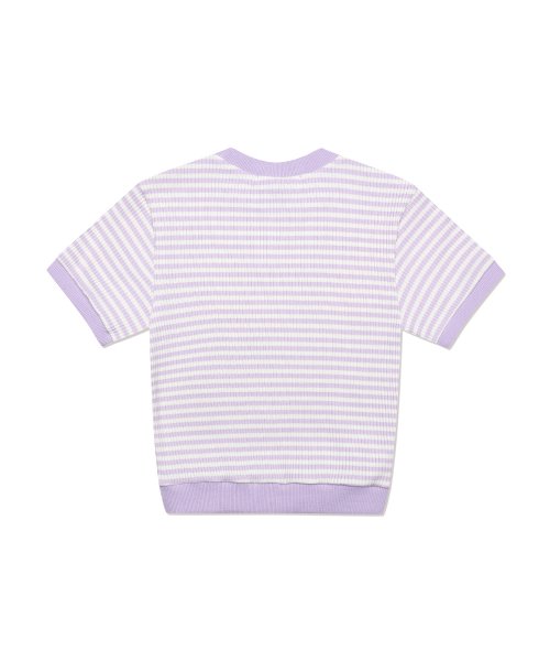 MF Winky Stripe Crop Tee - Lavender