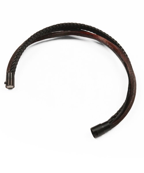 Minimal Layered Leather Bracelet BLACK