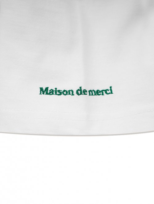 Women's Le Lisse Embroidered Single Crop Tee White Cream (FCC2TS429W)