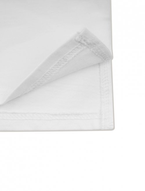 Women's Le Lisse Embroidered Single Crop Tee White Cream (FCC2TS429W)