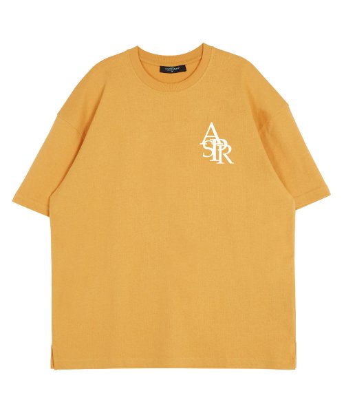 Symbol Logo Round Neck 15 Count Cotton Short Sleeve T-Shirt_Cheddar