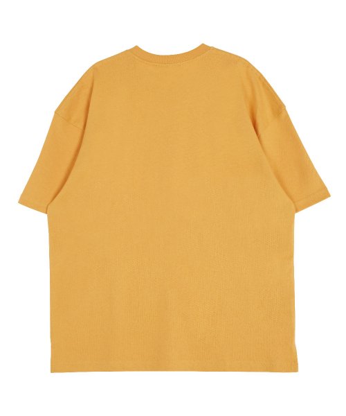 AP Sporty Emblem Round Neck 15 Count Cotton Short Sleeve T-Shirt_Cheddar
