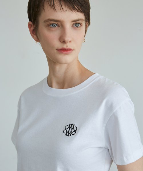 NICOLE CROP HALF TEE_WHITE