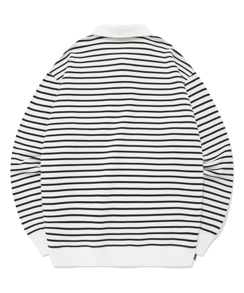 Stripe Rugby Man to Man White