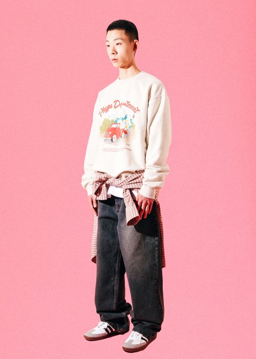 PHYPS® FLOWER DELIVERY CREWNECK OATMEAL