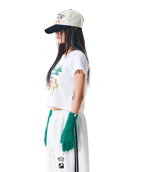 23 Nature Crop Short Sleeve T-Shirt White