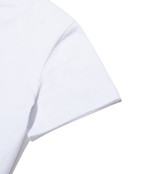 W BB HEART CROP TEE - WHITE