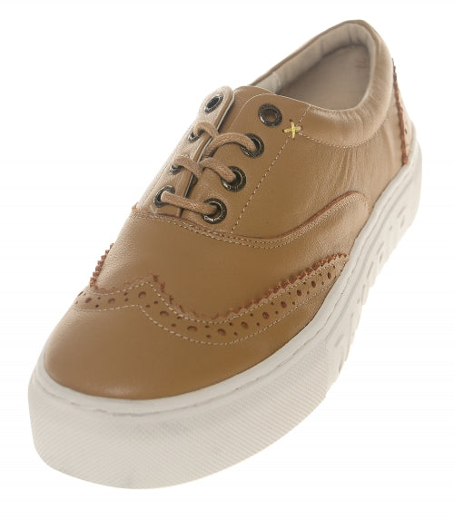 Calfskin wingtip sneakers Christella Tan