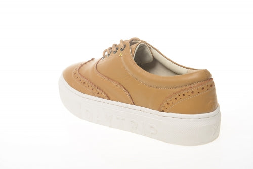 Calfskin wingtip sneakers Christella Tan
