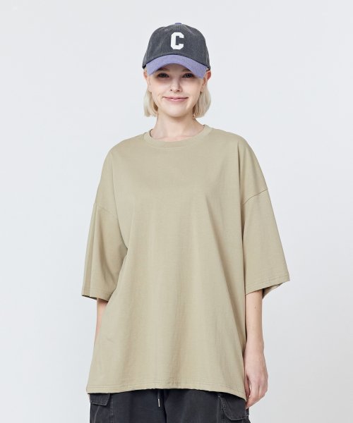 Organic Crewneck Short Sleeve T-Shirt (Khaki)