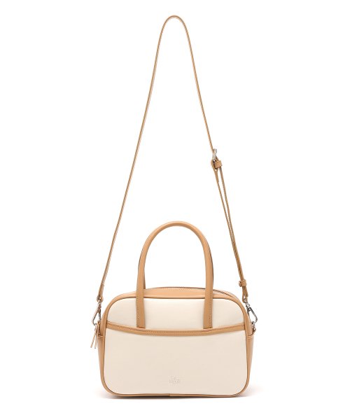 Mini Tote 2 Way Bag (Ivory/Tan)