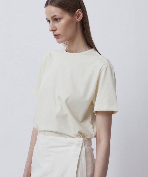 SILKET HALF T-SHIRTS-LIGHT YELLOW