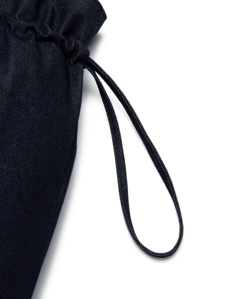 Cotton string eco bag indigo dark
