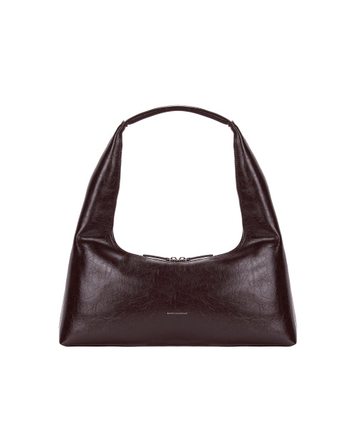 HOBO SHOULDER_dark brown crinkle