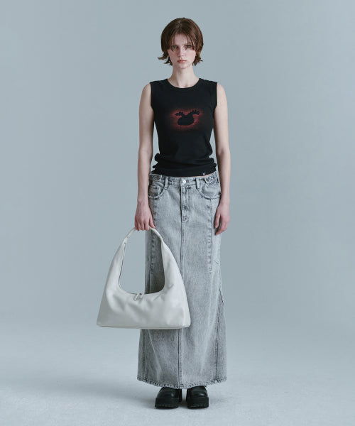 HOBO LARGE_cream glossy plain