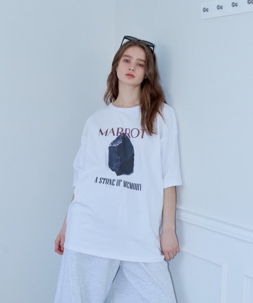 Stone Oversized T-Shirt_White