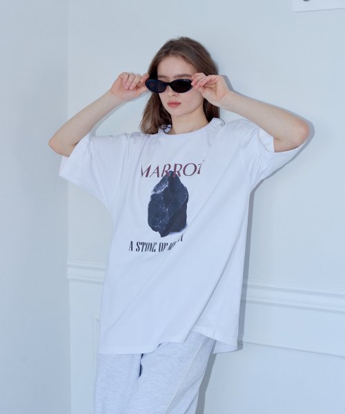 Stone Oversized T-Shirt_White