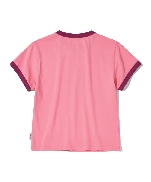 Tropical Graphic Ringer T-Shirt_Pink