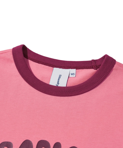 Tropical Graphic Ringer T-Shirt_Pink