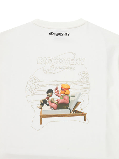 Main Crew Outdoor Beach Graphic T-Shirt (CREAM)