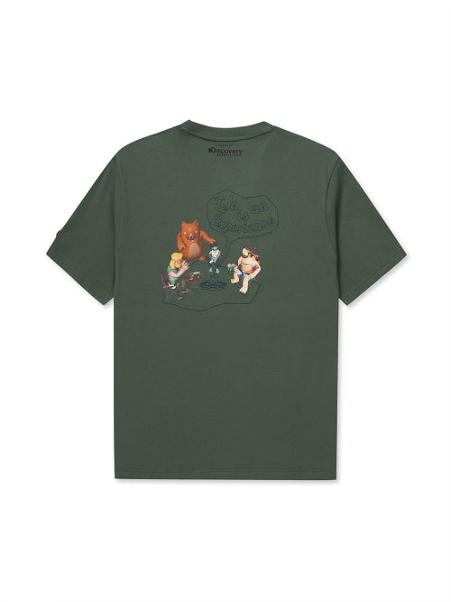 Main Crew Outdoor Camping Graphic T-Shirt (D/KHAKI)