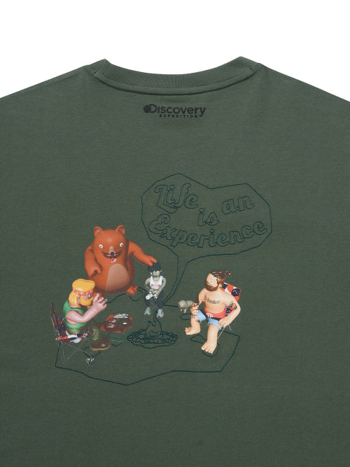 Main Crew Outdoor Camping Graphic T-Shirt (D/KHAKI)