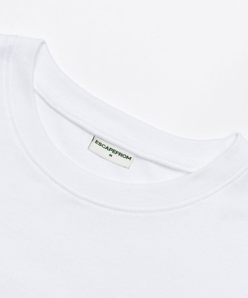 Mono 3D Cloud Print Overfit Short Sleeve T-Shirt White
