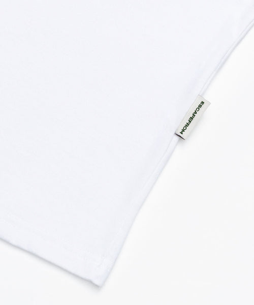 Mono 3D Cloud Print Overfit Short Sleeve T-Shirt White