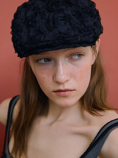 Classic Hunting Cap_Rose Black