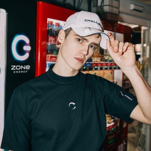 Triangle ring point full logo basic men's ball cap white