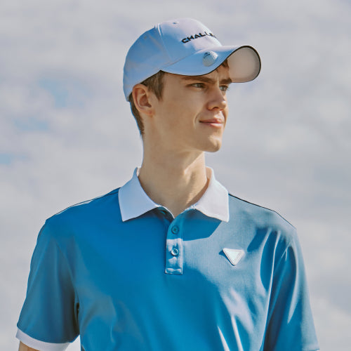 Triangle ring point full logo basic men's ball cap white