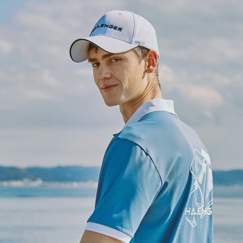 Triangle ring point full logo basic men's ball cap white