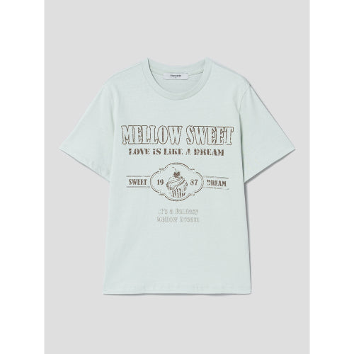 Cotton Graphic Short Sleeve T-Shirt Light Green (324342LY8L)