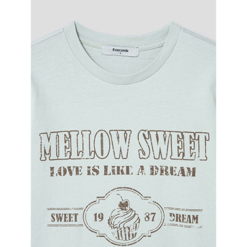 Cotton Graphic Short Sleeve T-Shirt Light Green (324342LY8L)
