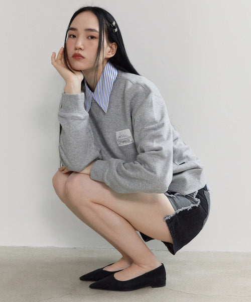 Starlight City Patch Sweatshirt_MELANGE GRAY