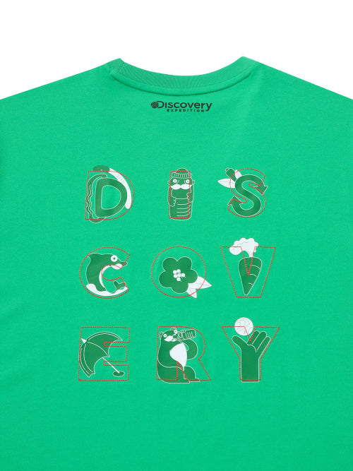 Main Crew Jeju Recycle Graphic T-Shirt (N/GREEN)