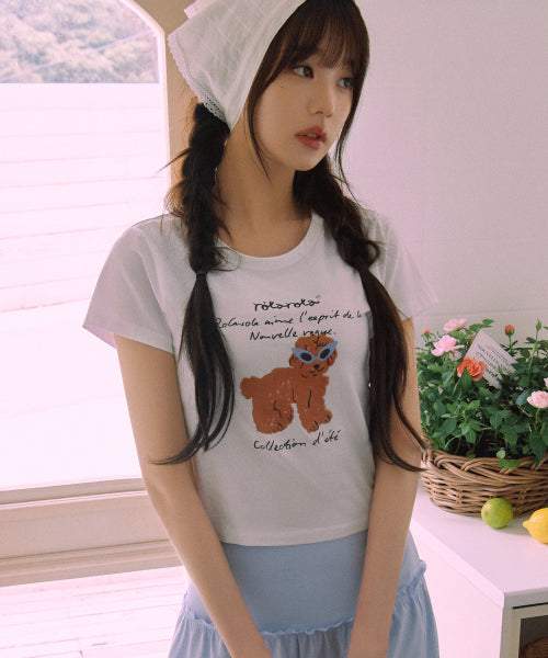 ROLA SUNGLASSES PUPPY T-SHIRT WHITE