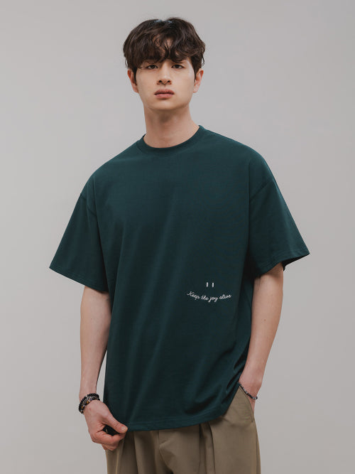 Smile Short Sleeve T-shirt BK3993_Green