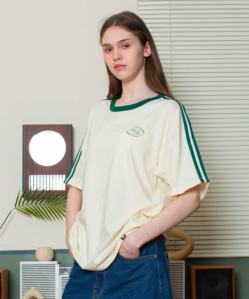 Line Overfit Track Short Sleeve T-Shirt GT-365
