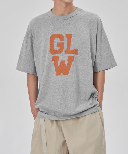 Overfit big logo short sleeve t-shirt gray