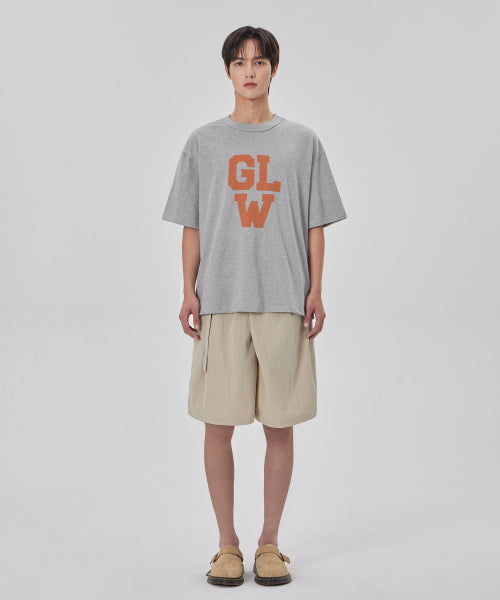 Overfit big logo short sleeve t-shirt gray