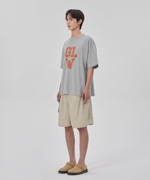 Overfit big logo short sleeve t-shirt gray