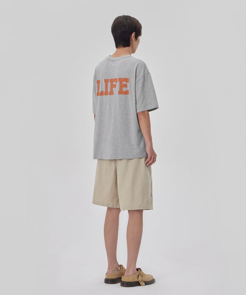 Overfit big logo short sleeve t-shirt gray