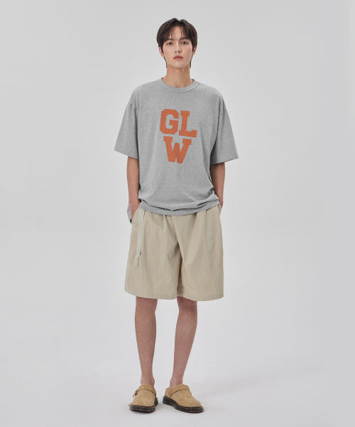Overfit big logo short sleeve t-shirt gray