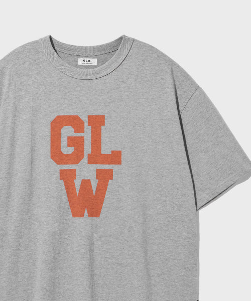 Overfit big logo short sleeve t-shirt gray